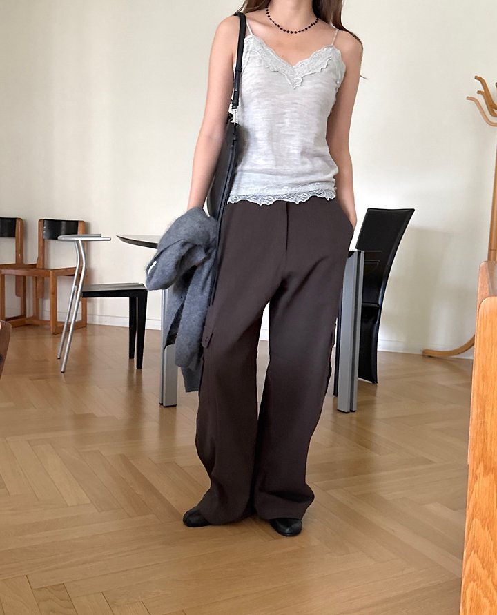 Pintuck Cargo Pants by Pomelo for Women - view 4