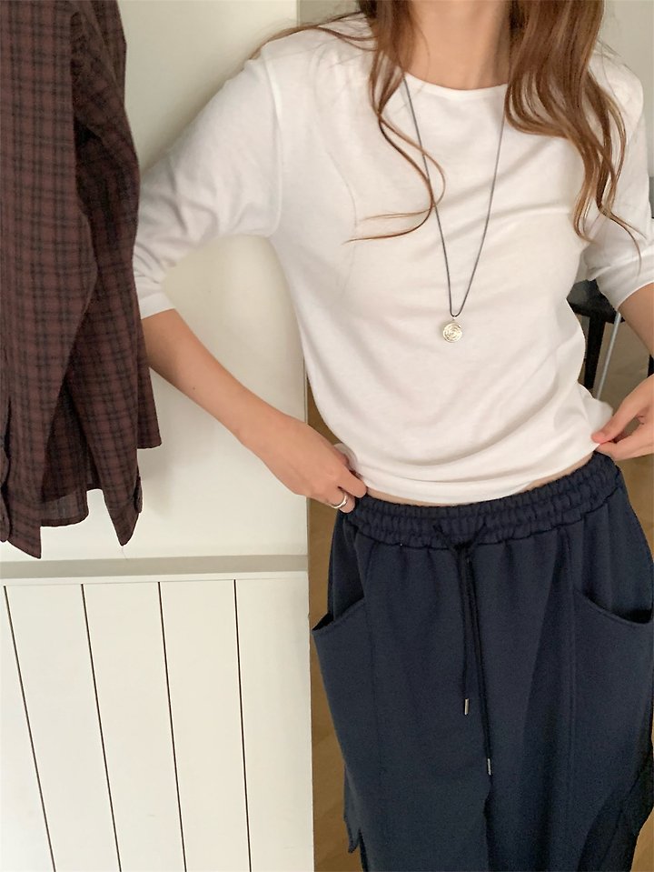 Mob 3/4 Sleeve Tee by Pomelo for Women - view 1