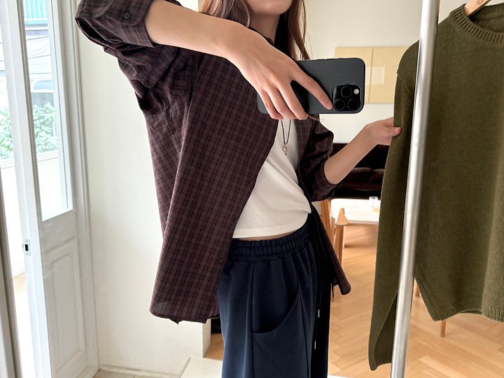 Holton Check Shirt by Pomelo for Women - view 6