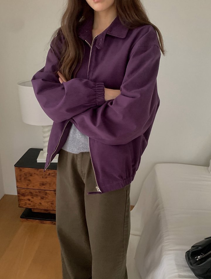 Peach Cotton Blouson by Pomelo for Women - view 1