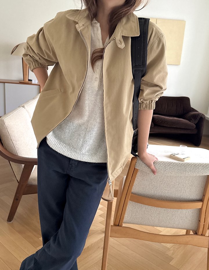 Peach Cotton Blouson by Pomelo for Women - view 7