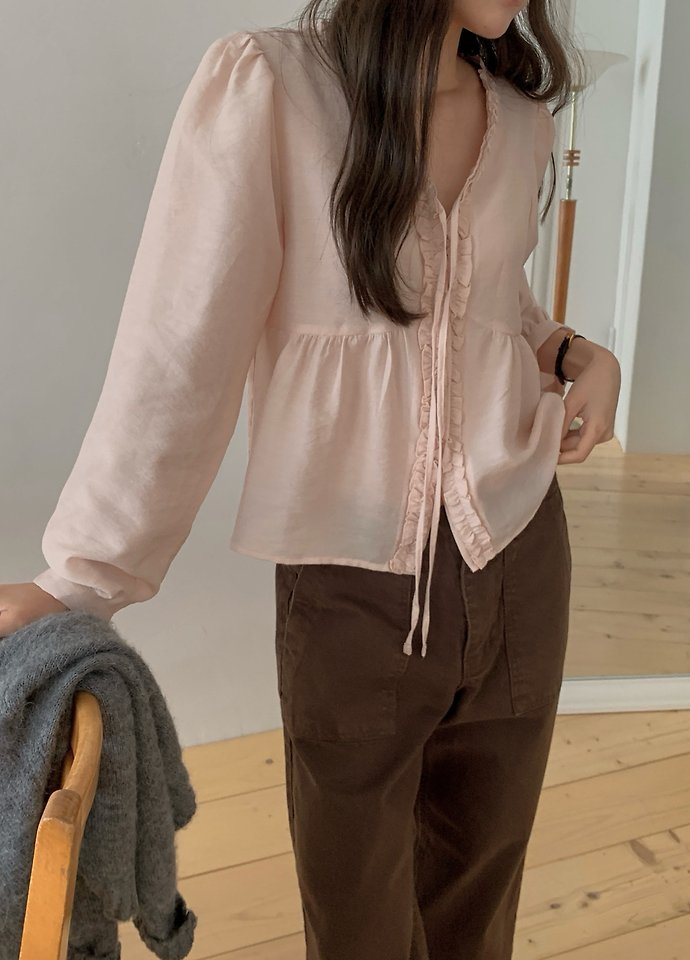 Lene Frill Blouse by Pomelo for Women - view 4