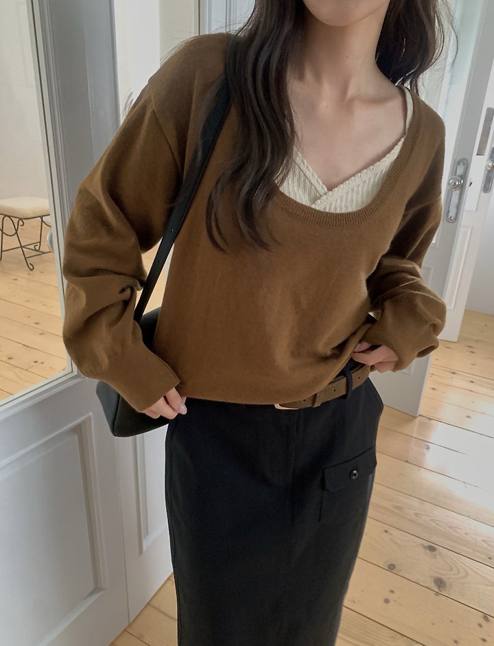 Alma U-Neck Knit by Pomelo for Women - view 11