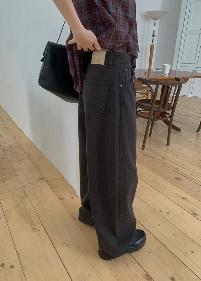 Texture Denim Pants by Pomelo for Women - view 7