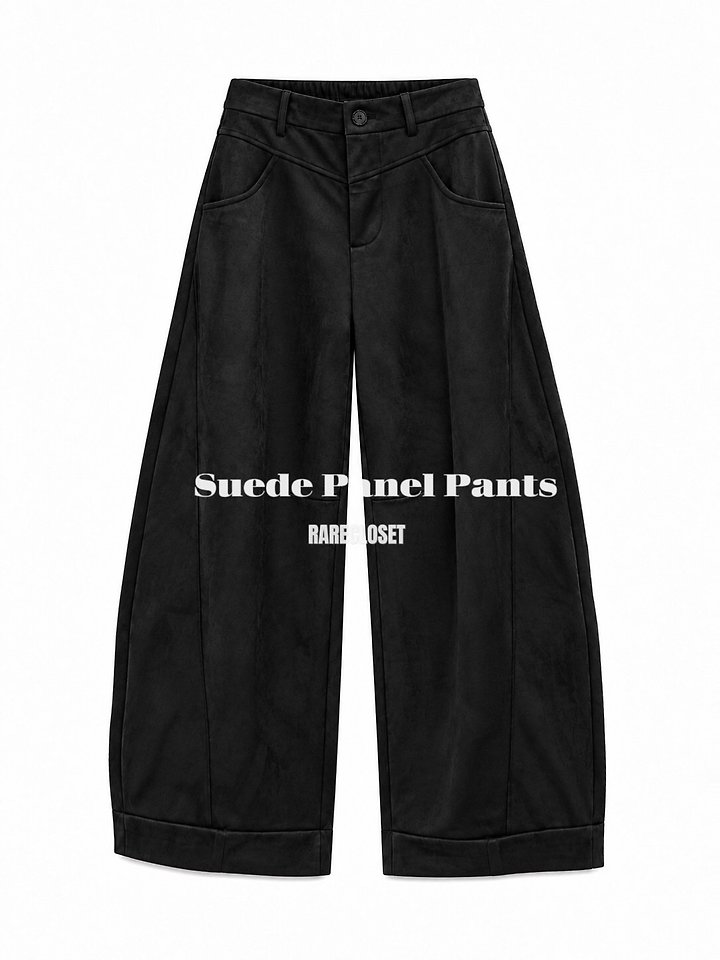 Suede Cut Line Pants by Rare Closet for Women - view 4