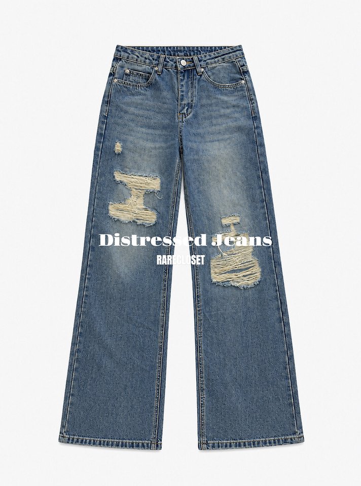 Repaired Denim Pants by Rare Closet for Women - view 2
