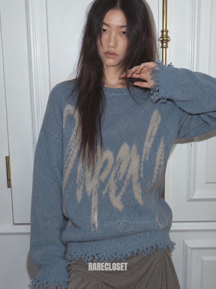 Faded Lettering Knit by Rare Closet for Women - view 8