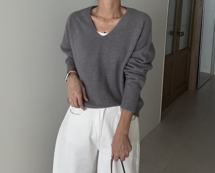Angora V-Neck Knit by Ripple for Women - view 11