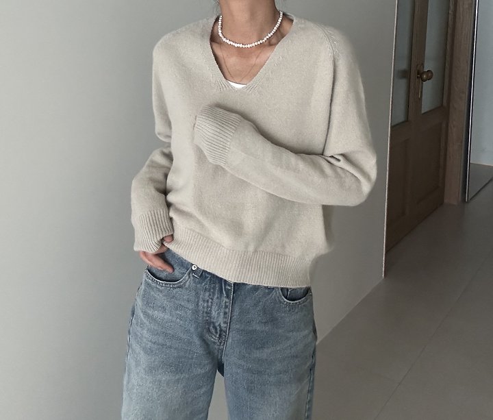 Angora V-Neck Knit by Ripple for Women - view 3