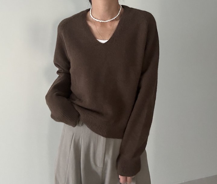 Angora V-Neck Knit by Ripple for Women - view 7