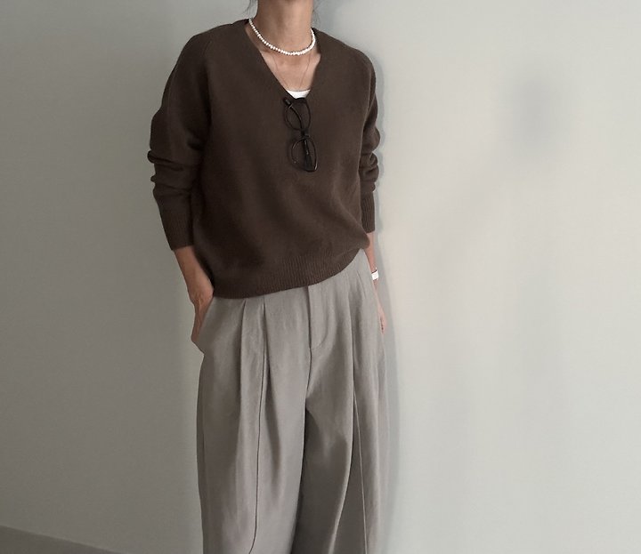 Angora V-Neck Knit by Ripple for Women - view 9