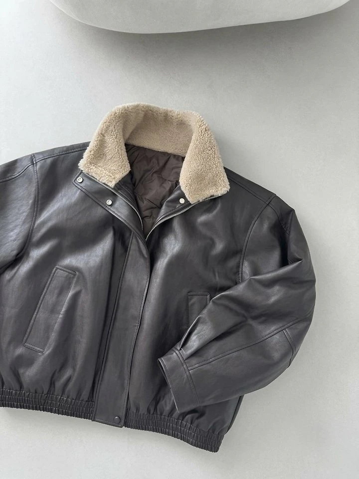 Malle Leather Padded Jacket by Ripple for Women - view 11