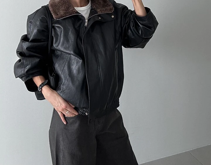 Malle Leather Padded Jacket by Ripple for Women - view 7