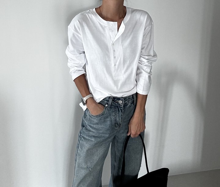 My Q Button Tee by Ripple for Women - view 8