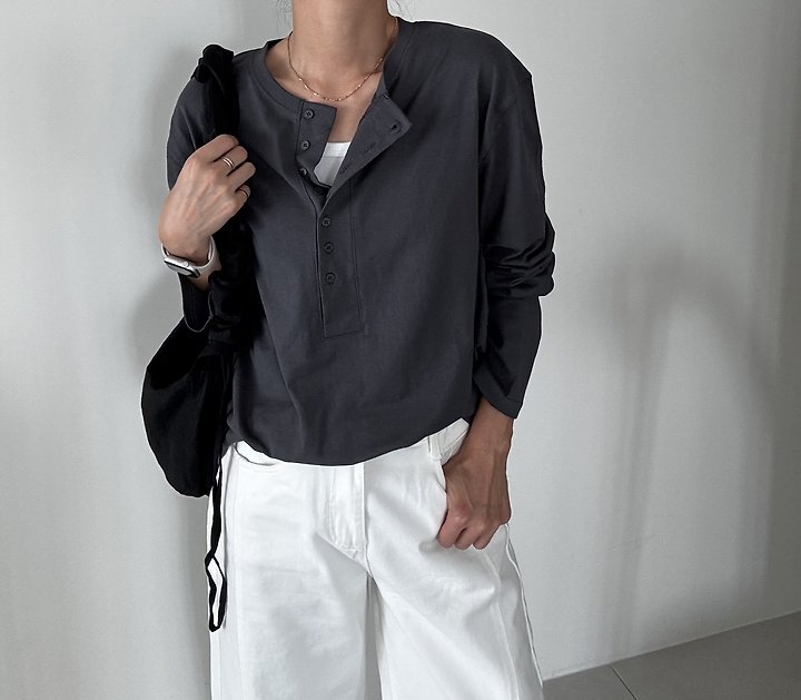 My Q Button Tee by Ripple for Women - view 2