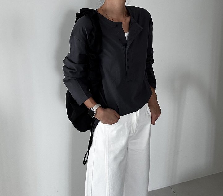 My Q Button Tee by Ripple for Women - view 3