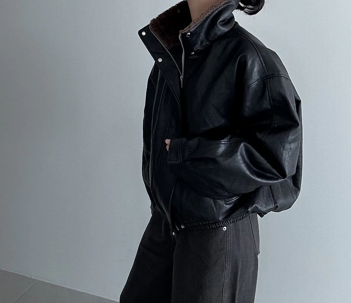 Malle Leather Padded Jacket by Ripple for Women - view 6