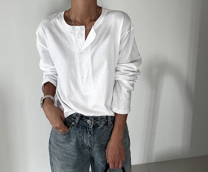 My Q Button Tee by Ripple for Women - view 5