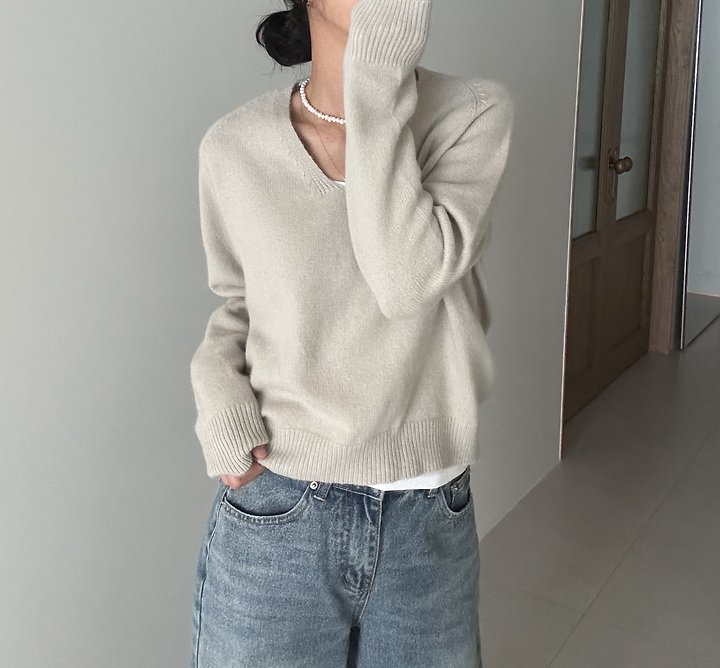 Angora V-Neck Knit by Ripple for Women - view 2
