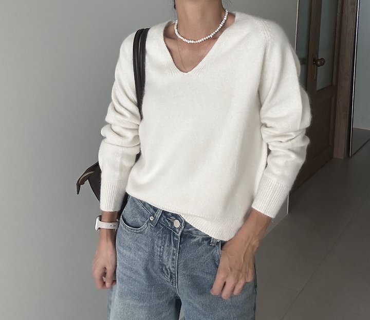 Angora V-Neck Knit by Ripple for Women - view 4