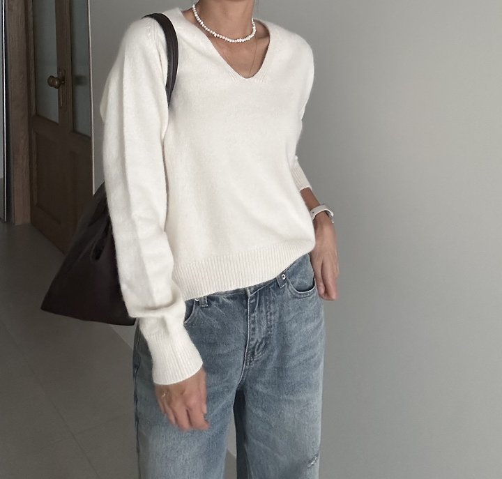 Angora V-Neck Knit by Ripple for Women - view 6