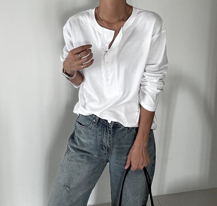 My Q Button Tee by Ripple for Women - view 7
