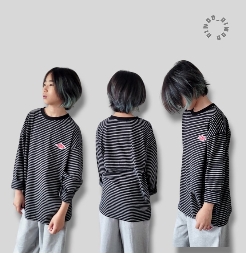 Riwoo Fine Striped Boxy Tee by Riwoo Riwoo for Child - view 10