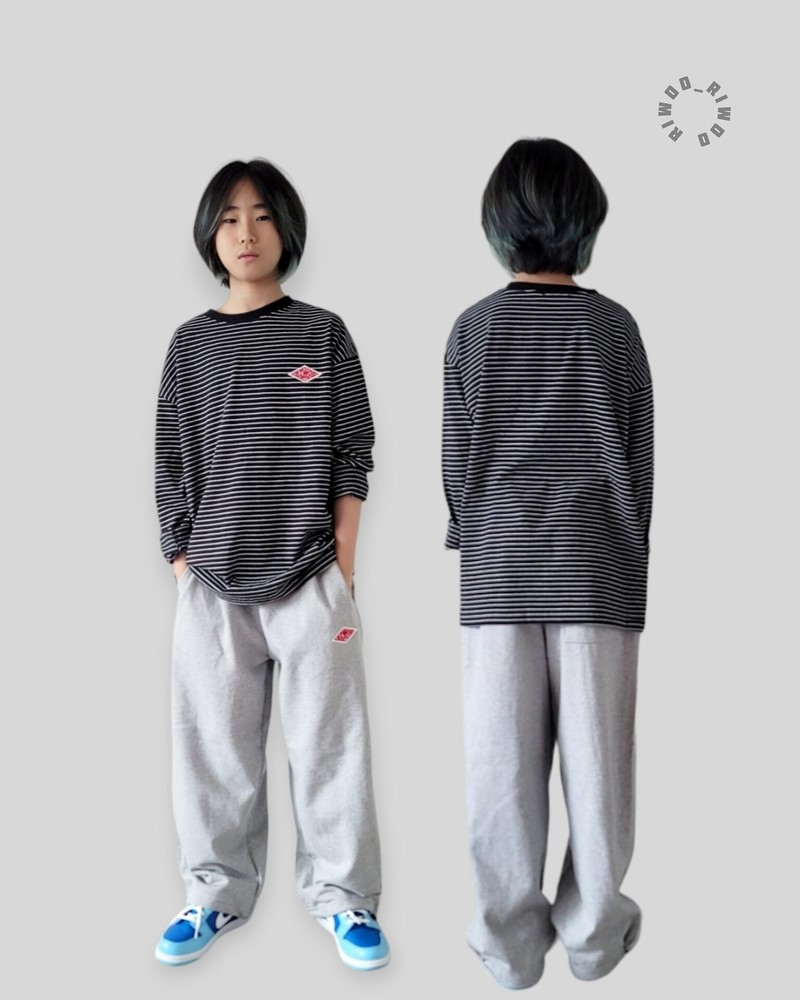 Riwoo Fine Striped Boxy Tee by Riwoo Riwoo for Child - view 12