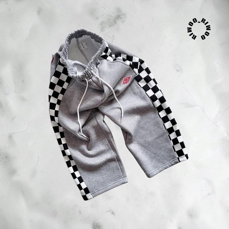 Fleece Side Check Wide Pants by Riwoo Riwoo for Child - view 9