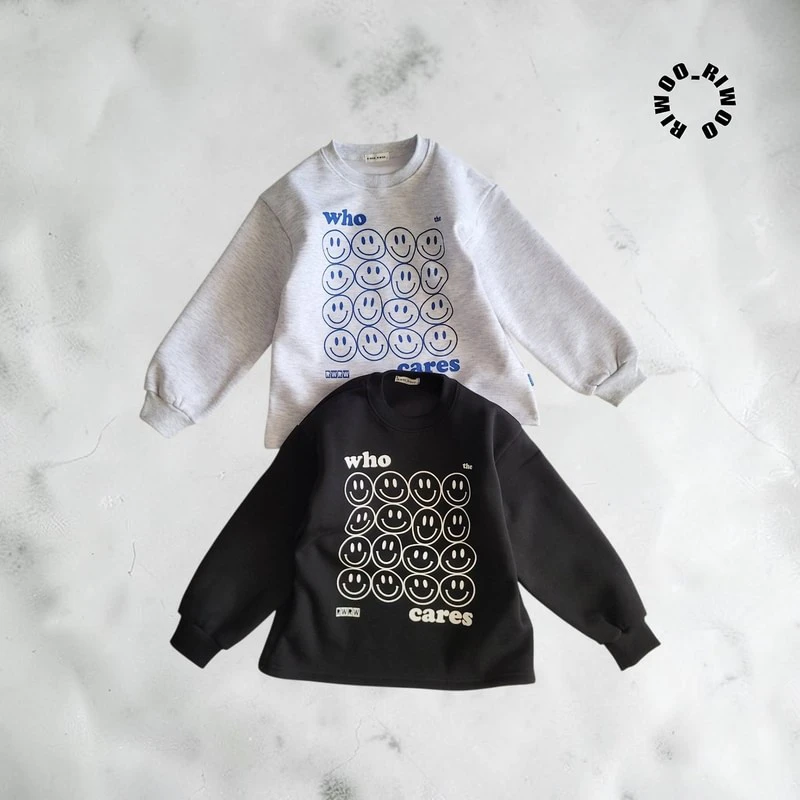 Smile Fleece Rib Trim Tee by Riwoo Riwoo for Child - view 2