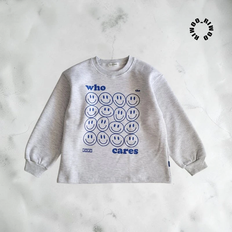 Smile Fleece Rib Trim Tee by Riwoo Riwoo for Child - view 3