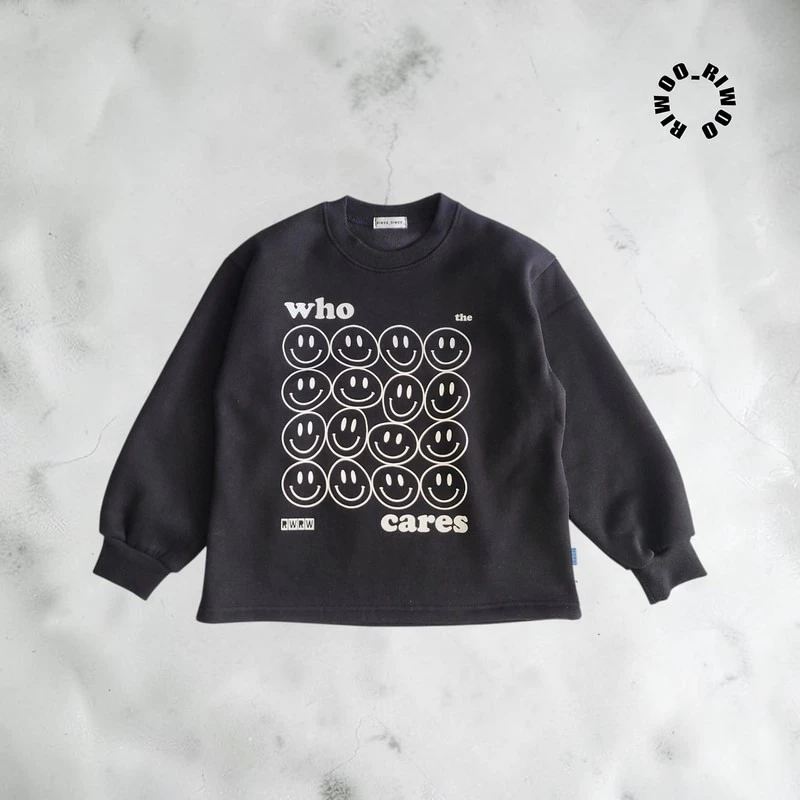 Smile Fleece Rib Trim Tee by Riwoo Riwoo for Child - view 4