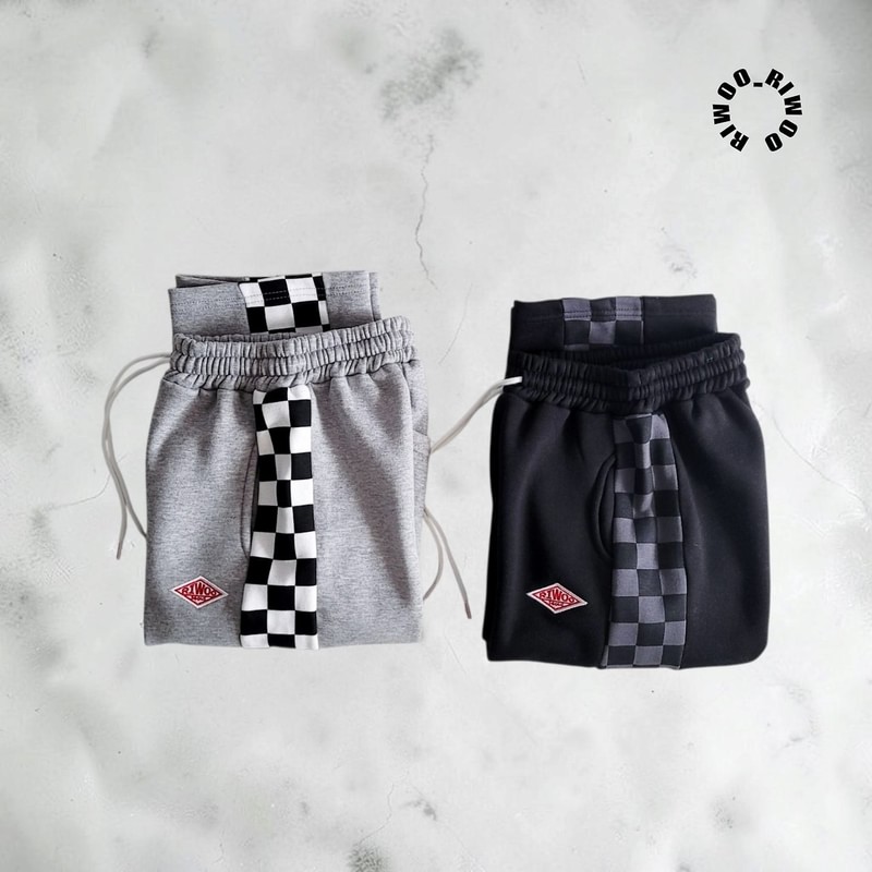 Fleece Side Check Wide Pants by Riwoo Riwoo for Child - view 3