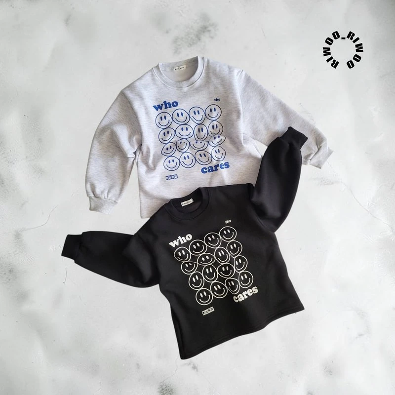 Smile Fleece Rib Trim Tee by Riwoo Riwoo for Child - view 12