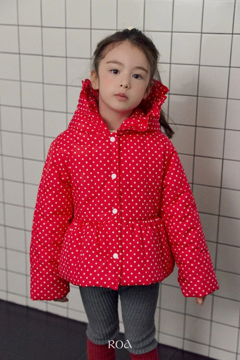 Dot Hooded Padding by Roa for Baby - view 7