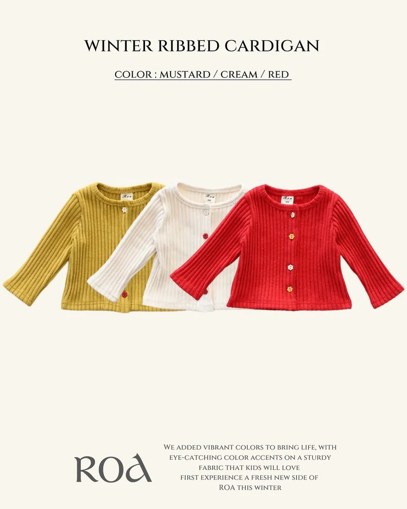 Winter Ribbed Cardigan by Roa for Baby - view 1