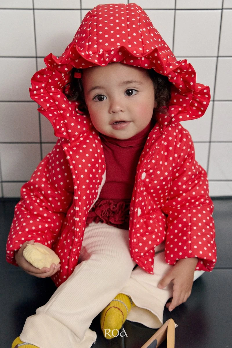 Dot Hooded Padding by Roa for Baby - view 11