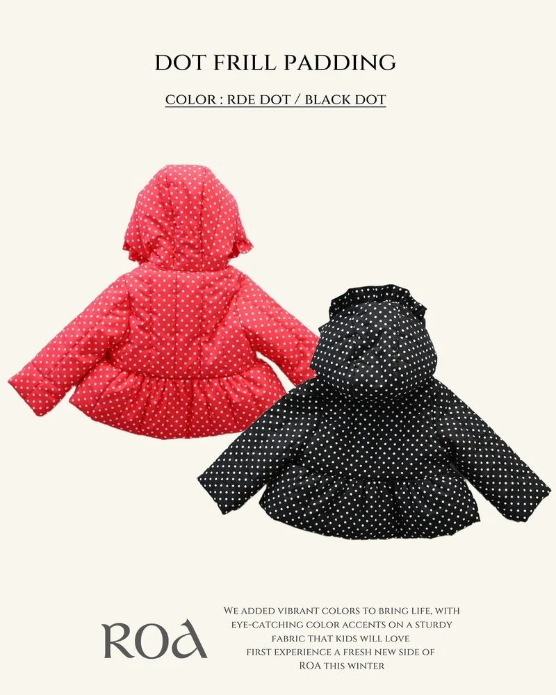 Dot Hooded Padding by Roa for Baby - view 2