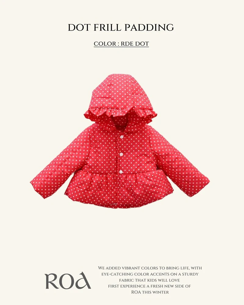 Dot Hooded Padding by Roa for Baby - view 3