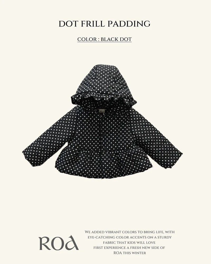 Dot Hooded Padding by Roa for Baby - view 4