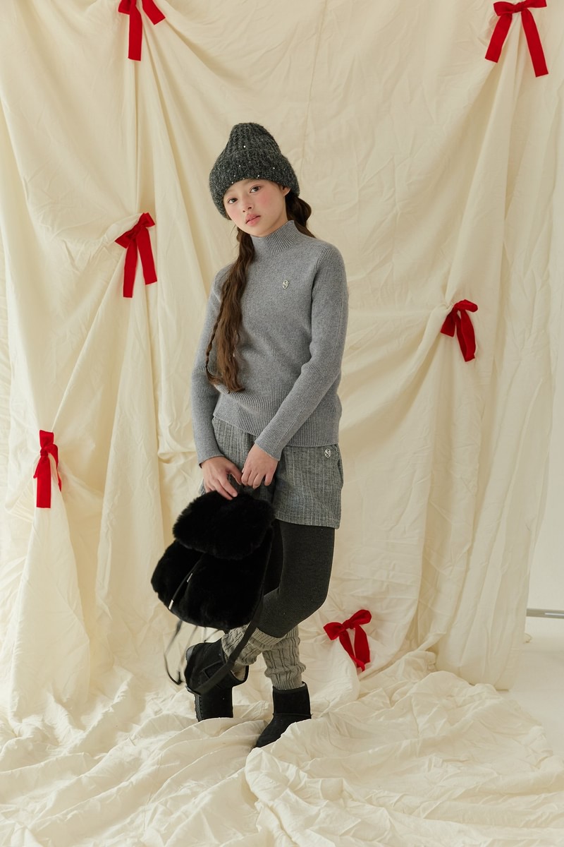 Classic Ribbed Mock Neck Wool Knit by Sm2 for Child - view 7