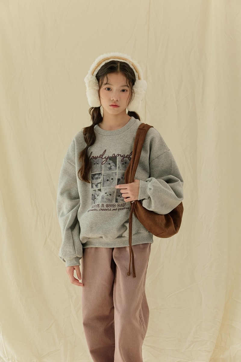 Lovely Cat Fleeced Sweatshirt by Sm2 for Child - view 10