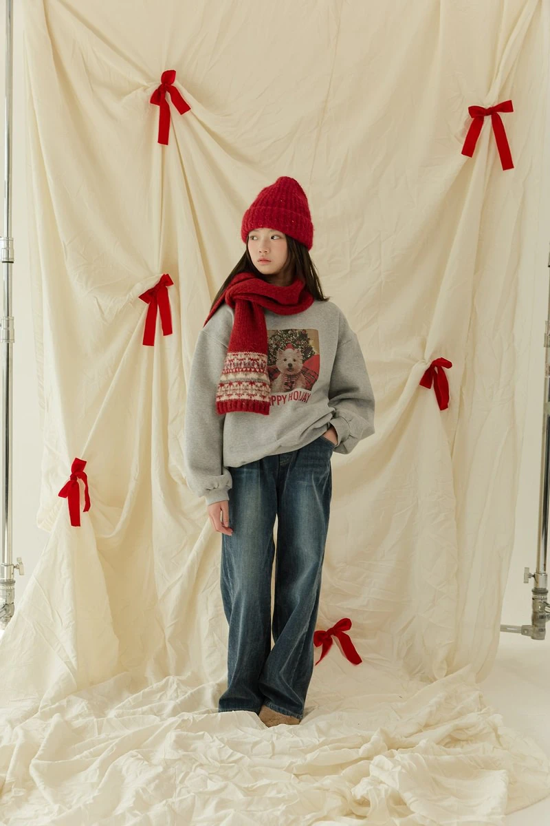 Mink Fleeced Wide Denim Pants by Sm2 for Child - view 6