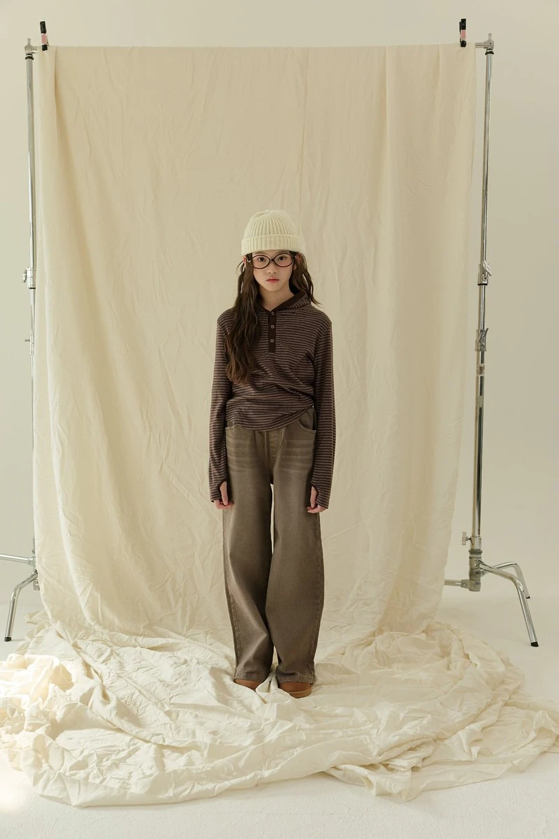 Finger Hole Fleeced Hooded Tee by Sm2 for Child - view 3