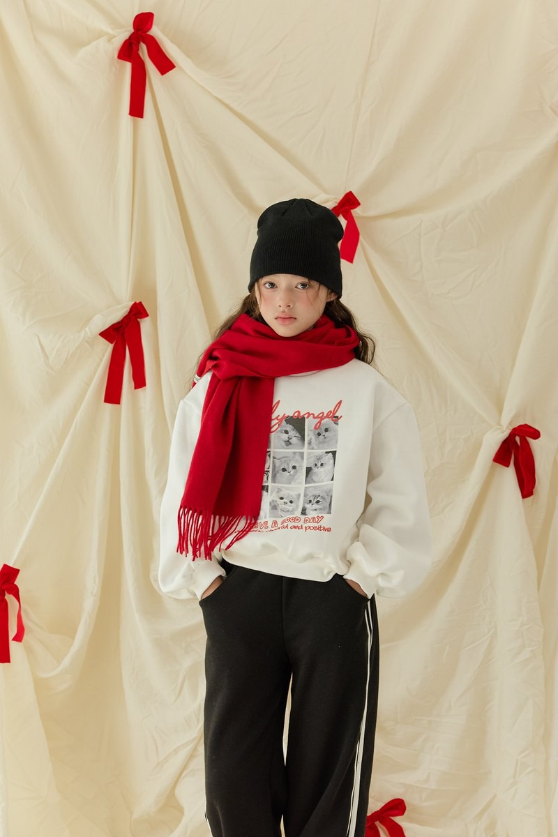 Lovely Cat Fleeced Sweatshirt by Sm2 for Child - view 2