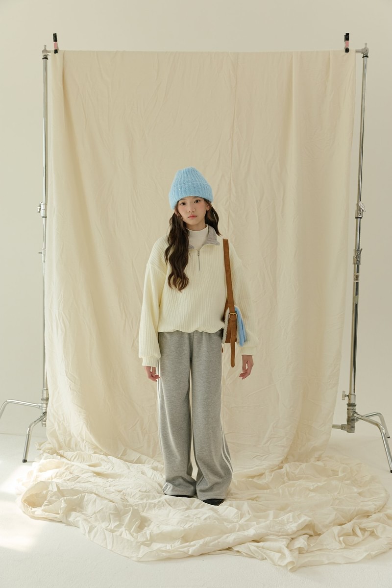 Collar Half Zip-Up Ribbed Knit by Sm2 for Child - view 12