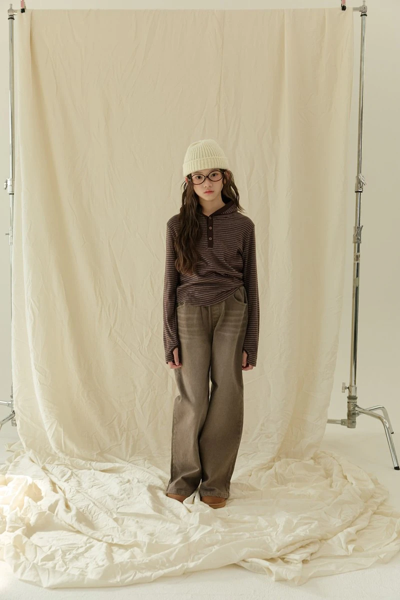 Finger Hole Fleeced Hooded Tee by Sm2 for Child - view 4