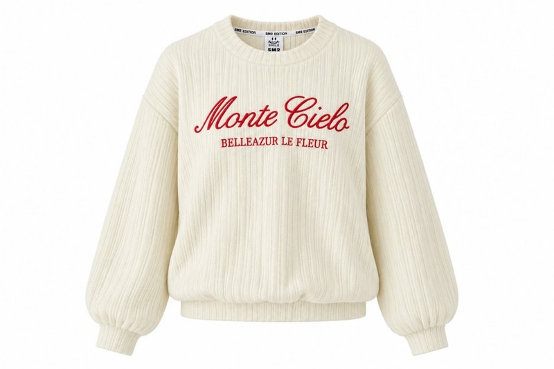 Lettering Embroidery Knit Sweatshirt by Sm2 for Child - view 1