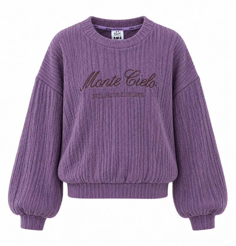 Lettering Embroidery Knit Sweatshirt by Sm2 for Child - view 2