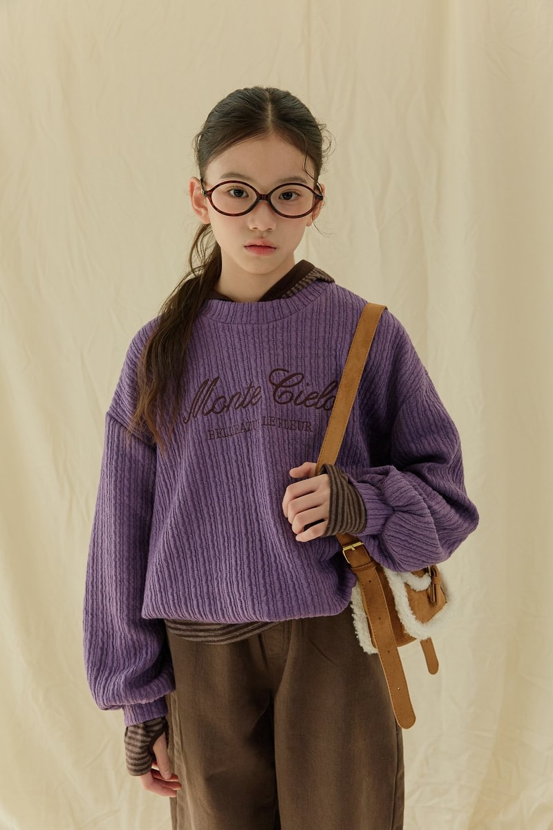 Lettering Embroidery Knit Sweatshirt by Sm2 for Child - view 3